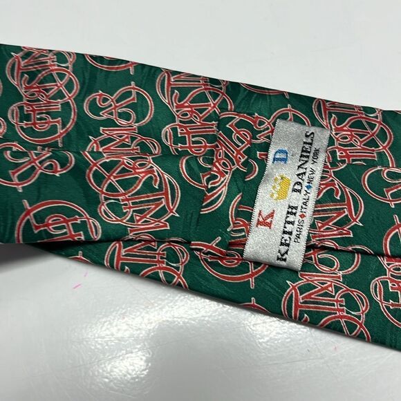 Keith Daniel Men’s Christmas Red Green Handmade Silk Tie Christmas - Picture 5 of 11